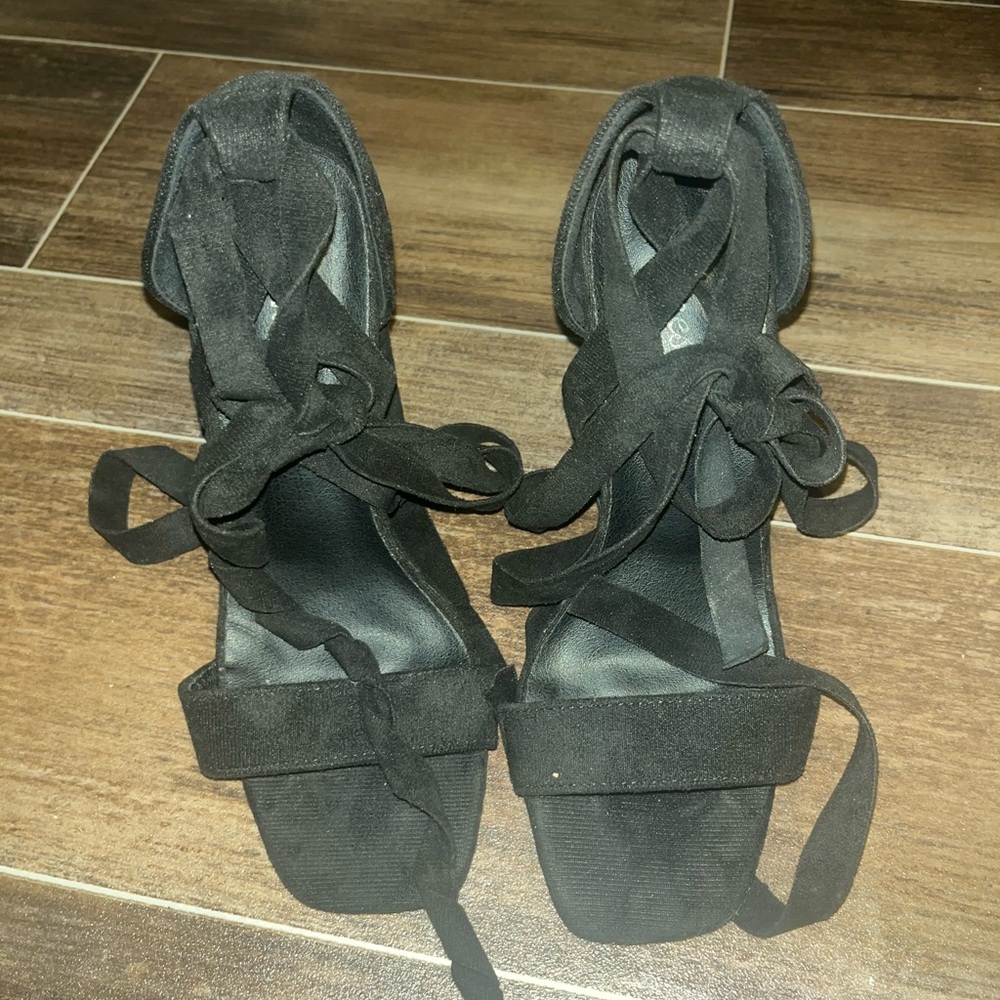 SHEIN Black Strappy Heels